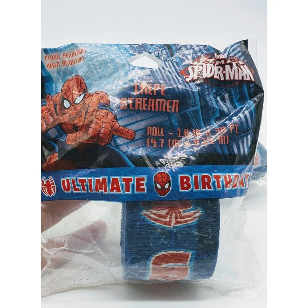 Marvel Spiderman Birthday Party Decorations Plates Napkins Treat Bags Streamers